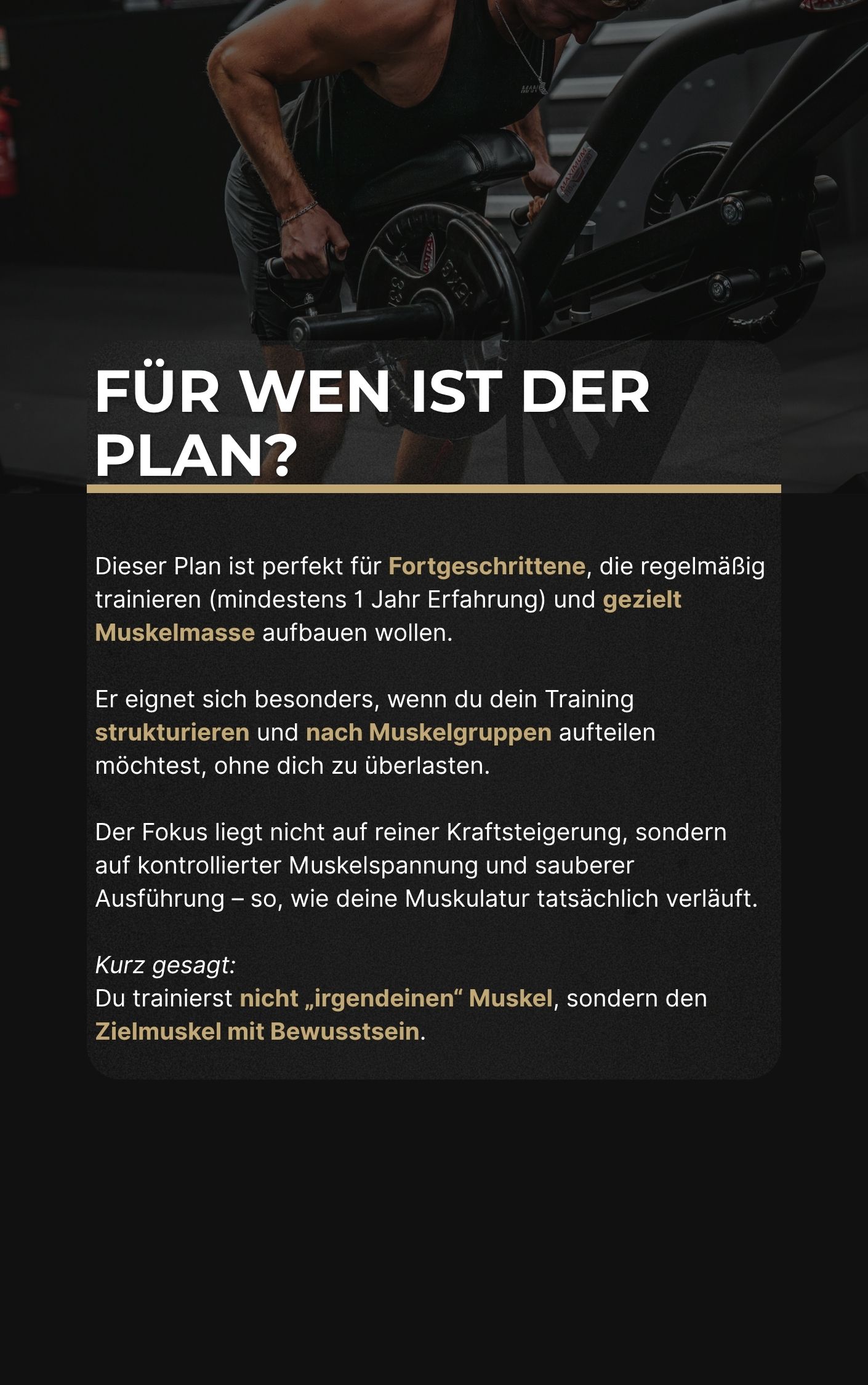 Trainingsplan Vorschau Seite 1